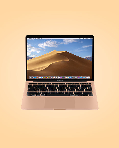 Gold MacBook Air Mockup