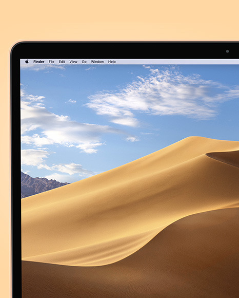 Gold MacBook Air Mockup