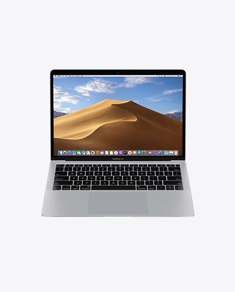 Silver MacBook Air Mockup