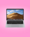 Silver MacBook Air Mockup