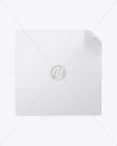 Crumpled Square Poster Mockup In Stationery Mockups On Yellow Images Object Mockups