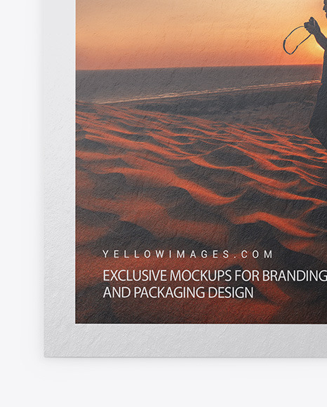 Textured Square Poster Mockup In Stationery Mockups On Yellow Images Object Mockups