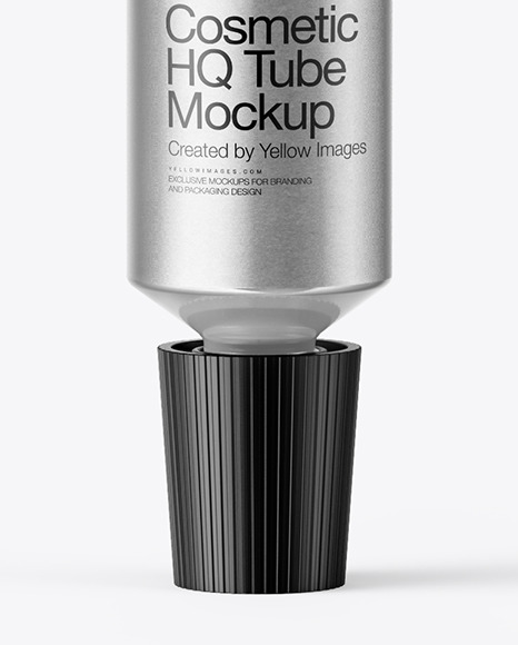 Matte Metallic Cosmetic Tube Mockup PSD #1