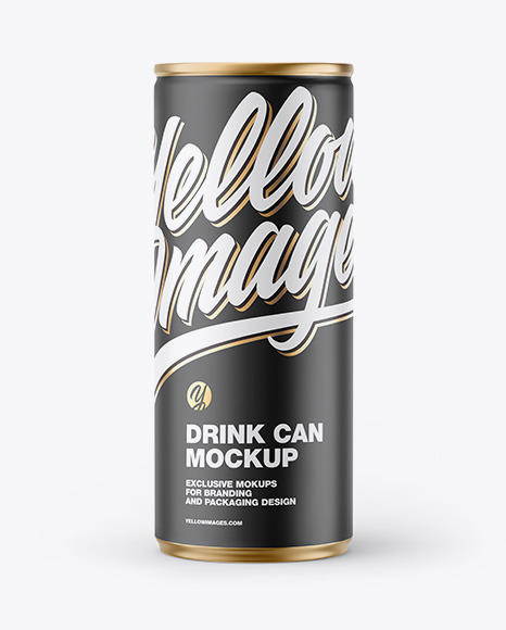 Download Metallic Can W Matte Finish Mockup Yellow Author