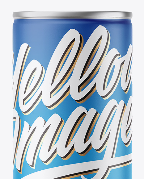 Metallic Drink Can w  Matte Finish Mockup PSD #6