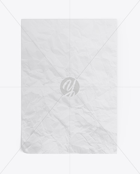 Download Crumpled Poster Mockup In Stationery Mockups On Yellow Images Object Mockups PSD Mockup Templates