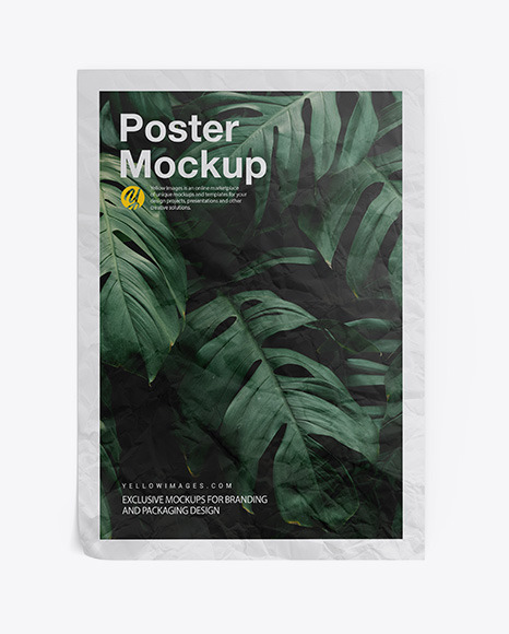 Crumpled Poster Mockup