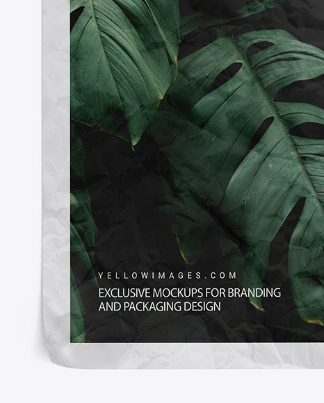 Download Crumpled Poster Mockup In Stationery Mockups On Yellow Images Object Mockups