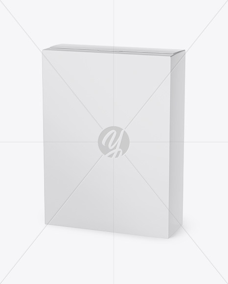 Download Matte Paper Box Mockup - Half Side View in Box Mockups on Yellow Images Object Mockups