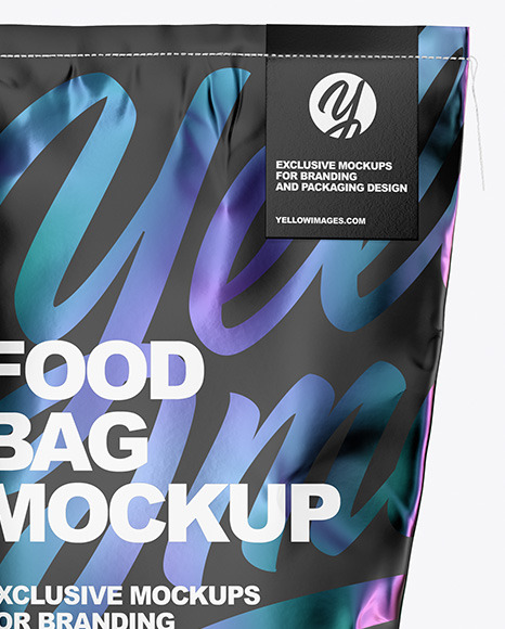 Download Food Matte Bag Mockup In Bag Sack Mockups On Yellow Images Object Mockups PSD Mockup Templates