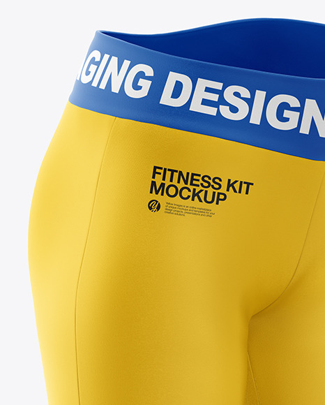 Download Women S Fitness Kit Mockup Front Half Side View In Apparel Mockups On Yellow Images Object Mockups