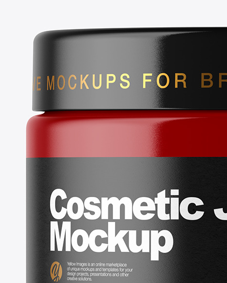 Glossy Cosmetic Jar Mockup PSD #2