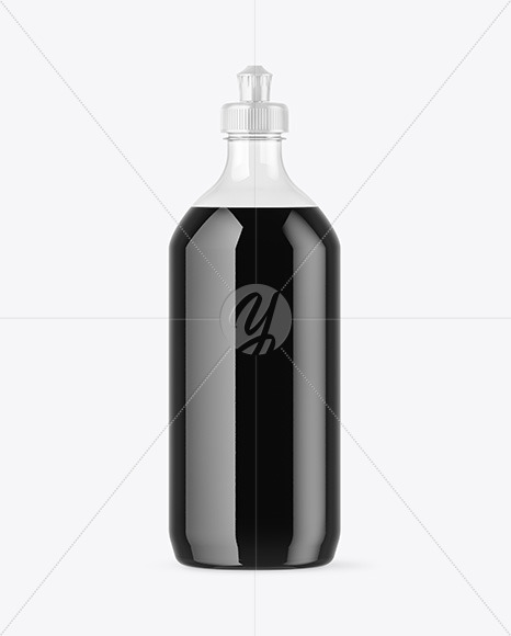 Clear Plastic Bottle With Squeeze Cap Mockup In Bottle Mockups On Yellow Images Object Mockups