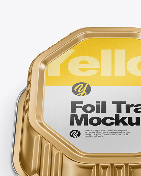 Download Foil Tray Mockup In Tray Platter Mockups On Yellow Images Object Mockups PSD Mockup Templates