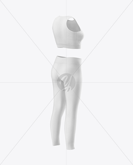 Download Women S Fitness Kit Mockup Back Half Side View In Apparel Mockups On Yellow Images Object Mockups