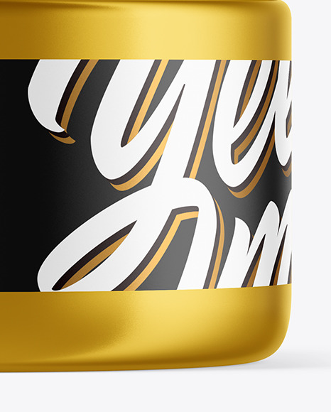 Metallic Cosmetic Jar Mockup PSD #1