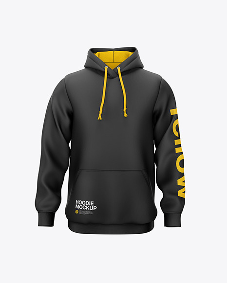 Download Hoodie Mockup Front View In Apparel Mockups On Yellow Images Object Mockups