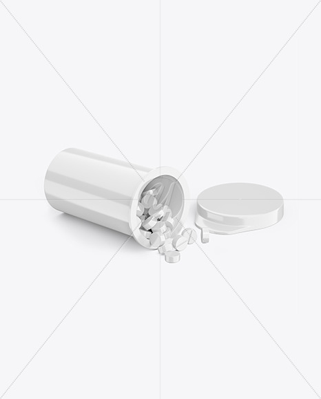 Glossy Pills Bottle Mockup