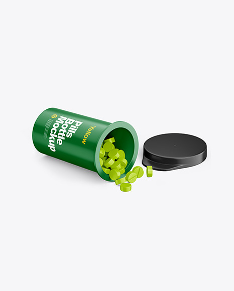 Matte Pills Bottle Mockup