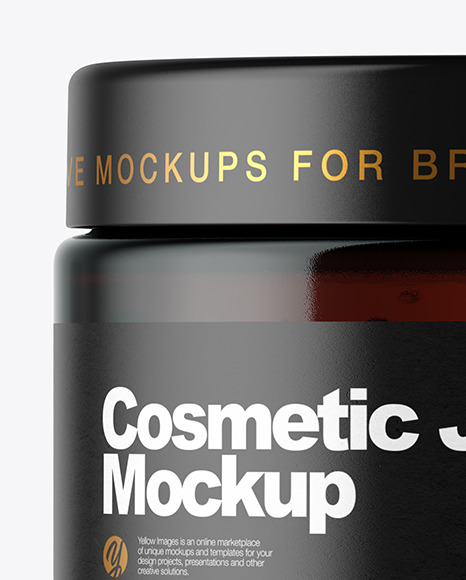 Amber Jar with Gel Mockup PSD #2