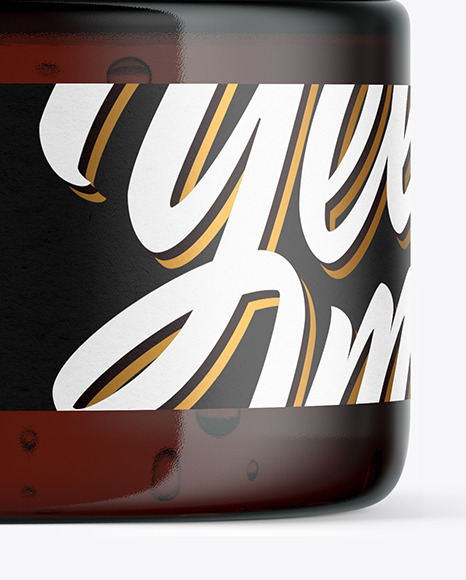 Amber Jar with Gel Mockup PSD #1