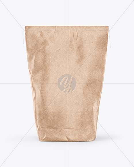 Download Food Kraft Bag Mockup In Bag Sack Mockups On Yellow Images Object Mockups