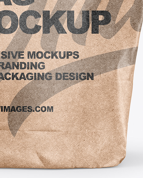 Food Kraft Bag Mockup PSD #2