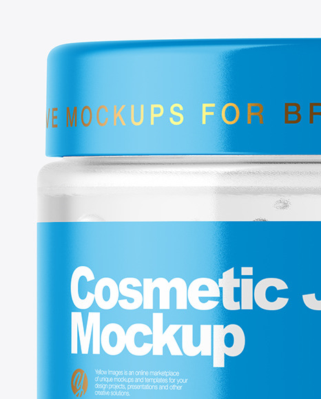 Clear Jar with Gel Mockup PSD #2