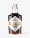 Black Rum Bottle with Cork Mockup