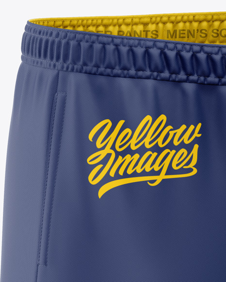 Download Men S Three Quarter Soccer Pants Mockup Front Half Side View In Apparel Mockups On Yellow Images Object Mockups