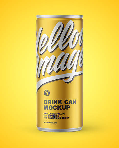 Matte Metallic Drink Can Mockup PSD #2