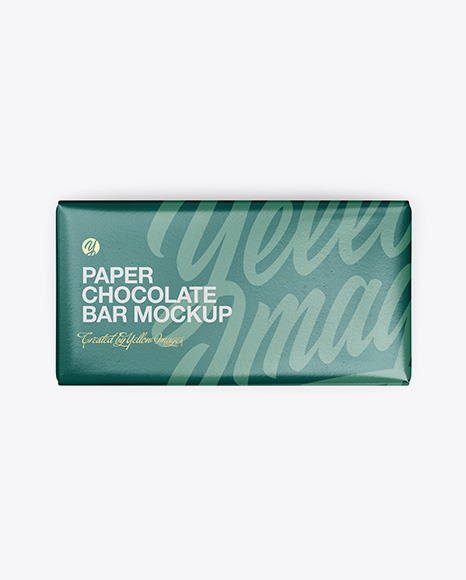 Paper Glossy Chocolate Bar Mockup   Top View PSD #6