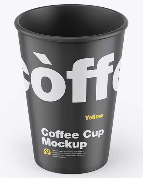 Download Matte Coffee Cup Mockup In Cup Bowl Mockups On Yellow Images Object Mockups PSD Mockup Templates