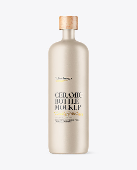 Matte Ceramic Bottle Mockup