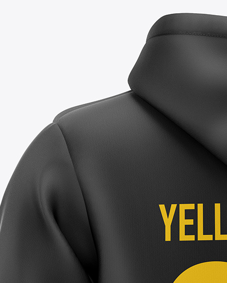 Download Hoodie Mockup - Back Half Side View in Apparel Mockups on Yellow Images Object Mockups