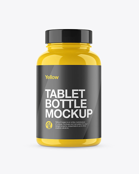 Glossy Pills Bottle Mockup PSD #2