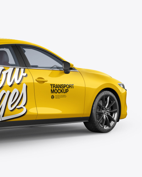 Download Hatchback Mockup Back Half Side View In Vehicle Mockups On Yellow Images Object Mockups Yellowimages Mockups