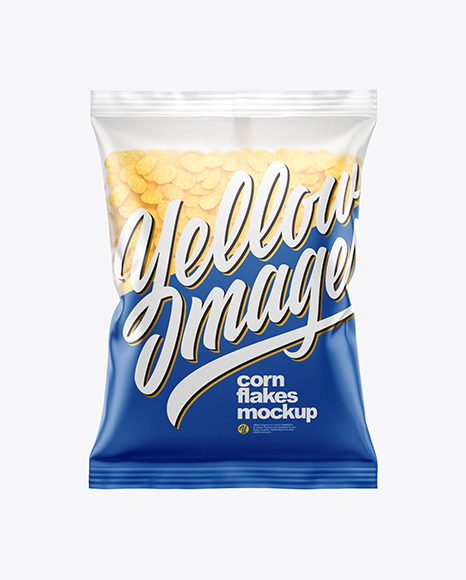 Matte Bag With Corn Flakes Mockup PSD #2