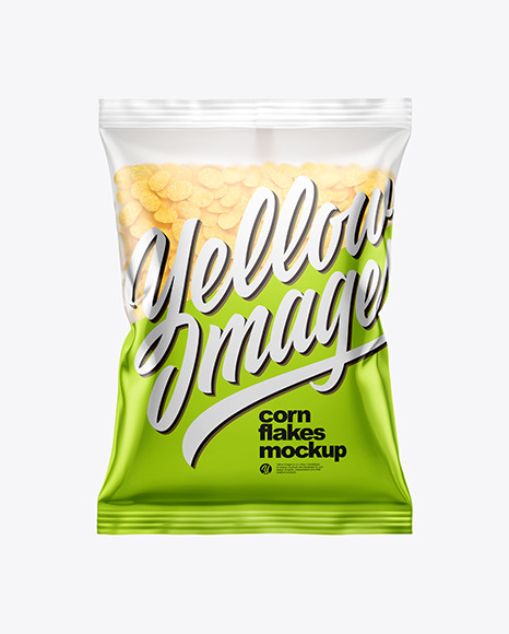 Matte Bag With Corn Flakes Mockup PSD #1