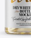 Clear Glass White Wine Bottle Mockup