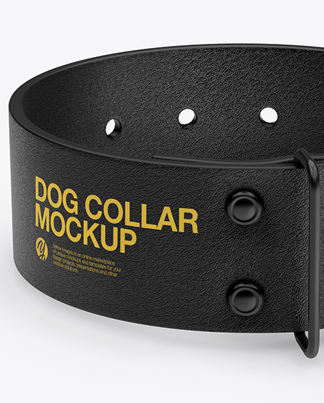 Download Leather Dog Collar Mockup in Object Mockups on Yellow ...