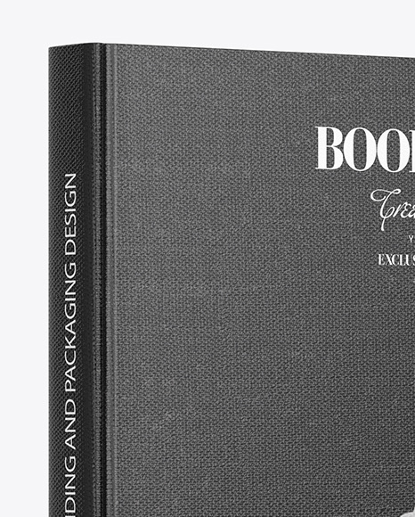 Book w  Fabric Cover Mockup   Half Side View PSD #2