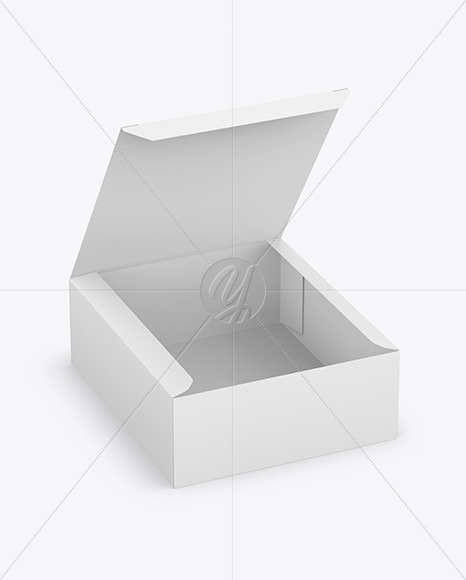 Opened Paper Box Mockup PSD #1