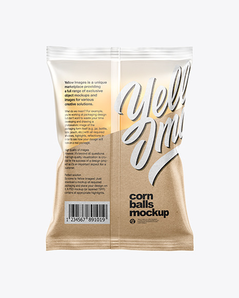 Frosted Bag With Corn Balls Mockup PSD #6