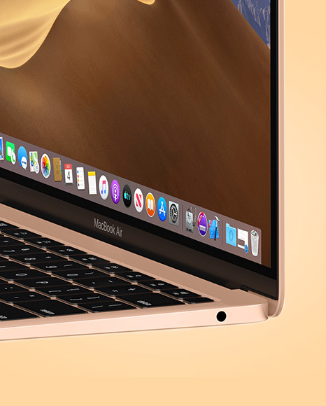 Download Download Free Mockup Laptop Yellowimages - Gold Macbook ...