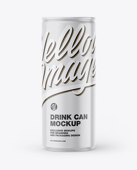 Glossy Drink Can Mockup PSD #1