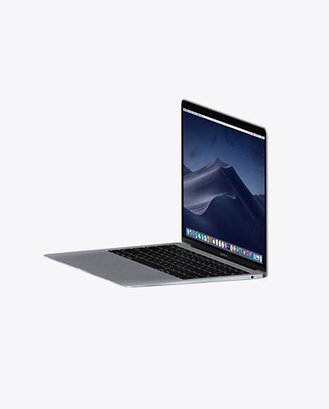 Space Gray Macbook Air Mockup In Device Mockups On Yellow Images Object Mockups