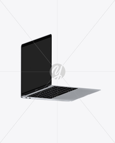 Download Silver Macbook Air Mockup In Device Mockups On Yellow Images Object Mockups PSD Mockup Templates