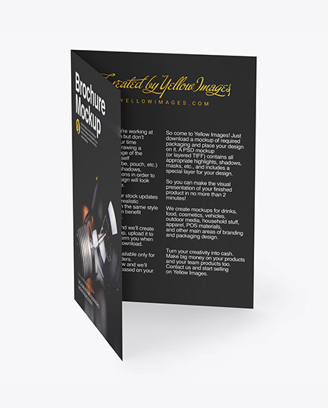 Download Brochure Mockup In Stationery Mockups On Yellow Images Object Mockups PSD Mockup Templates