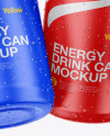 Four Matte Cans Mockup